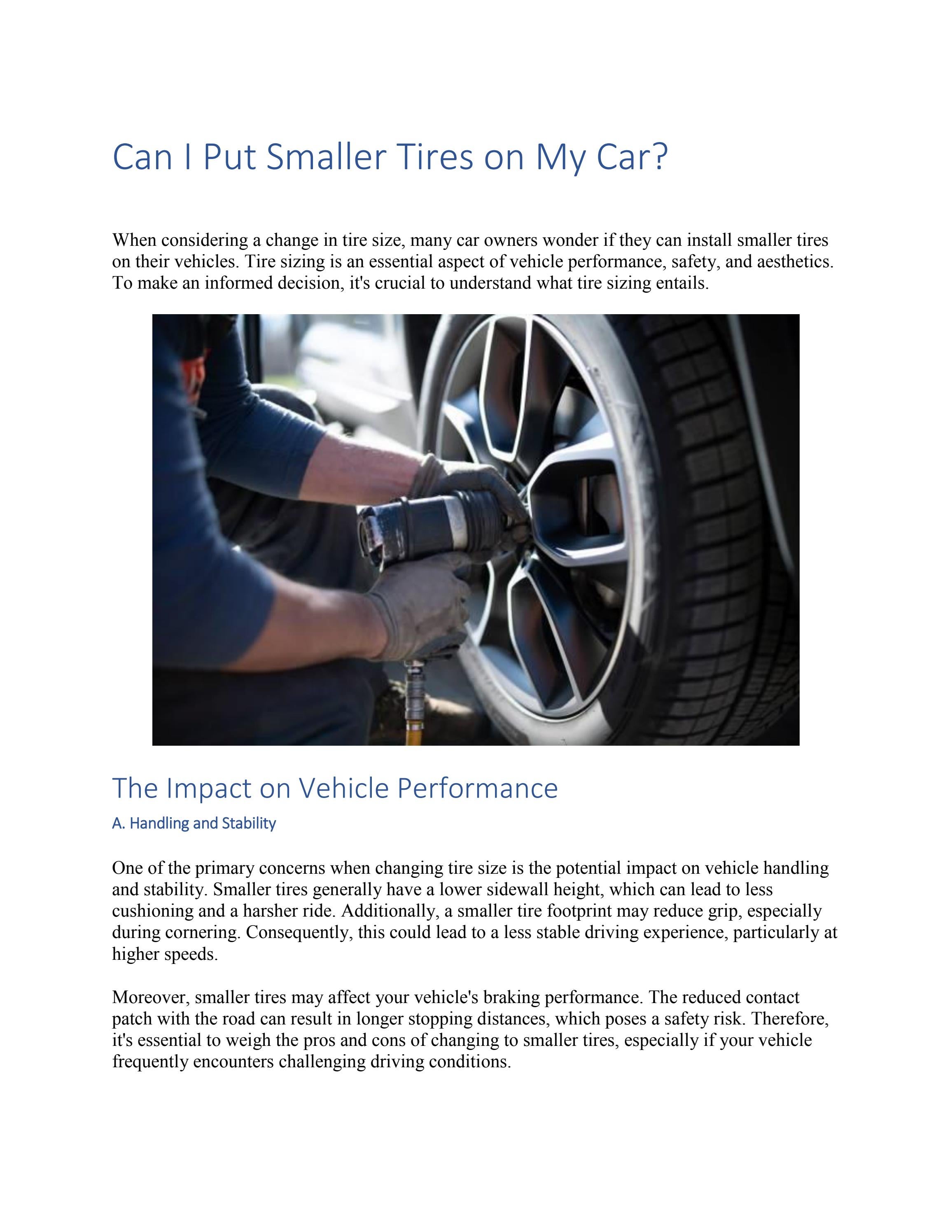 Considerations for Specific Vehicle Components