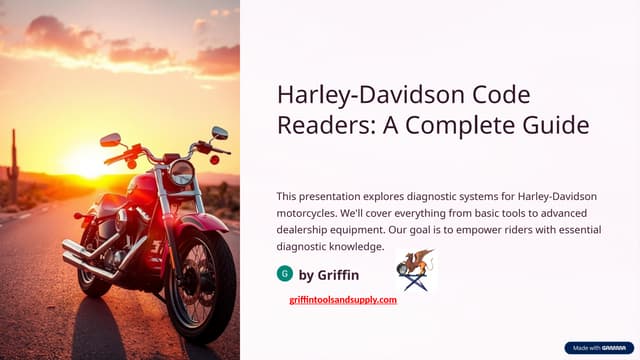 Harley Davidson Code Reader || Griffin Tools And Supply LLC | PPT