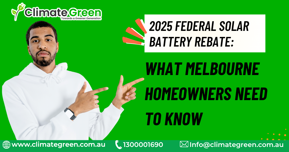 2025 Federal Solar Battery Rebate Climategreen