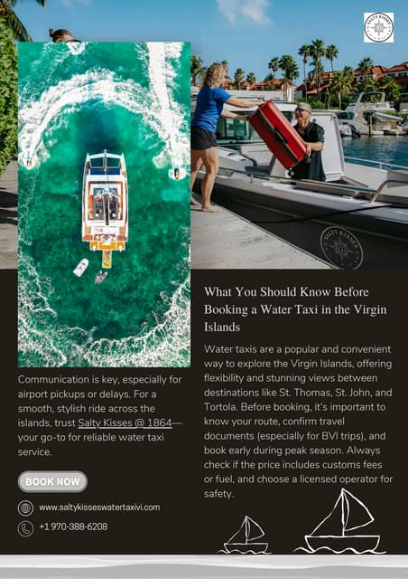 What You Should Know Before Booking a Water Taxi in the Virgin Islands | PDF