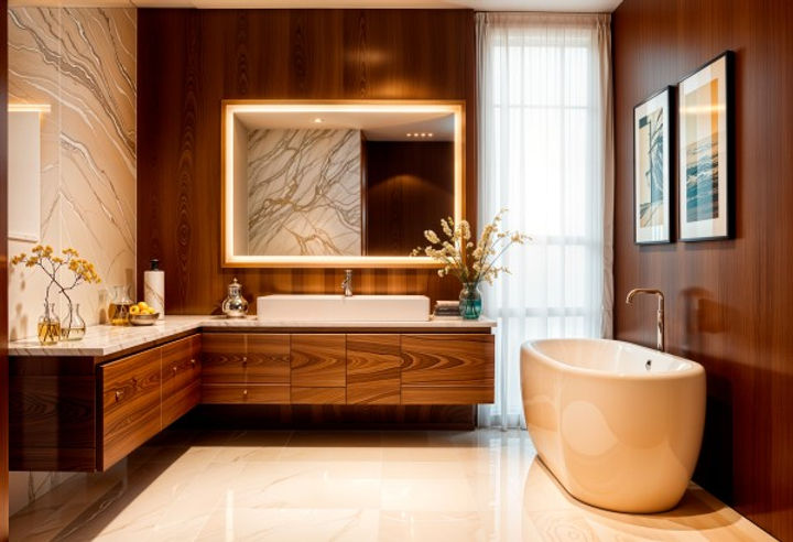 How to Add Modern Touches to a Wood Bathroom Vanity