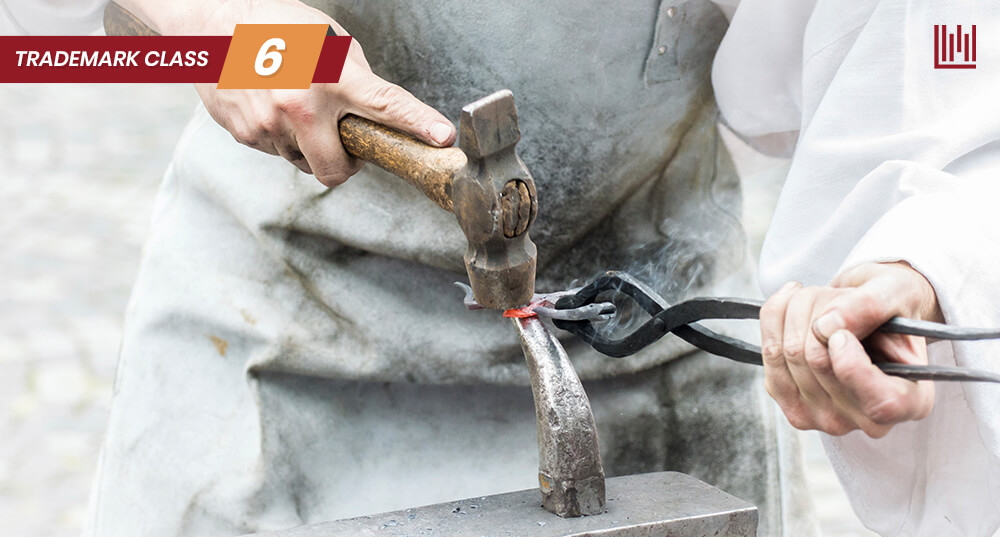 Trademark Class 6 for Protecting Metal Goods, Hardware & Building Material Brands
