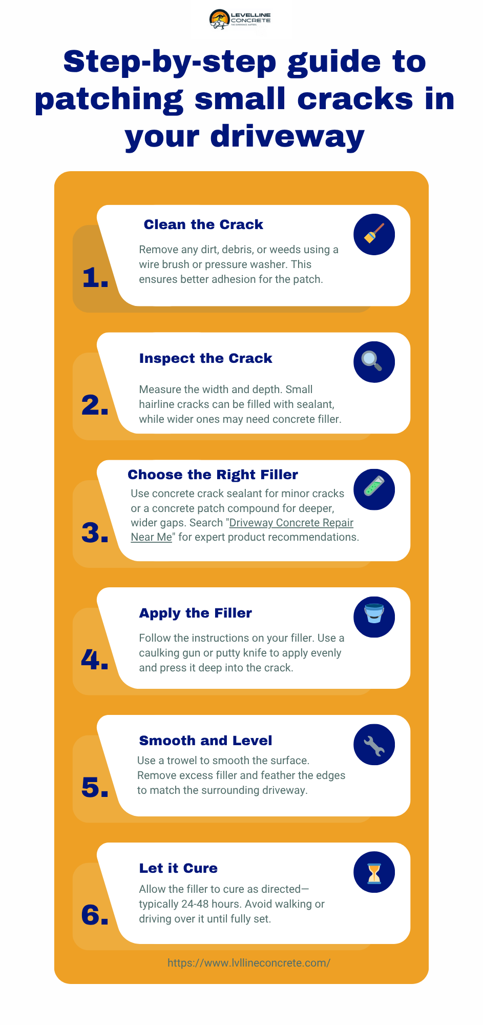 Step-By-Step Guide To Patching Small Cracks in Your Driveway - Levellineconcrete - Medium