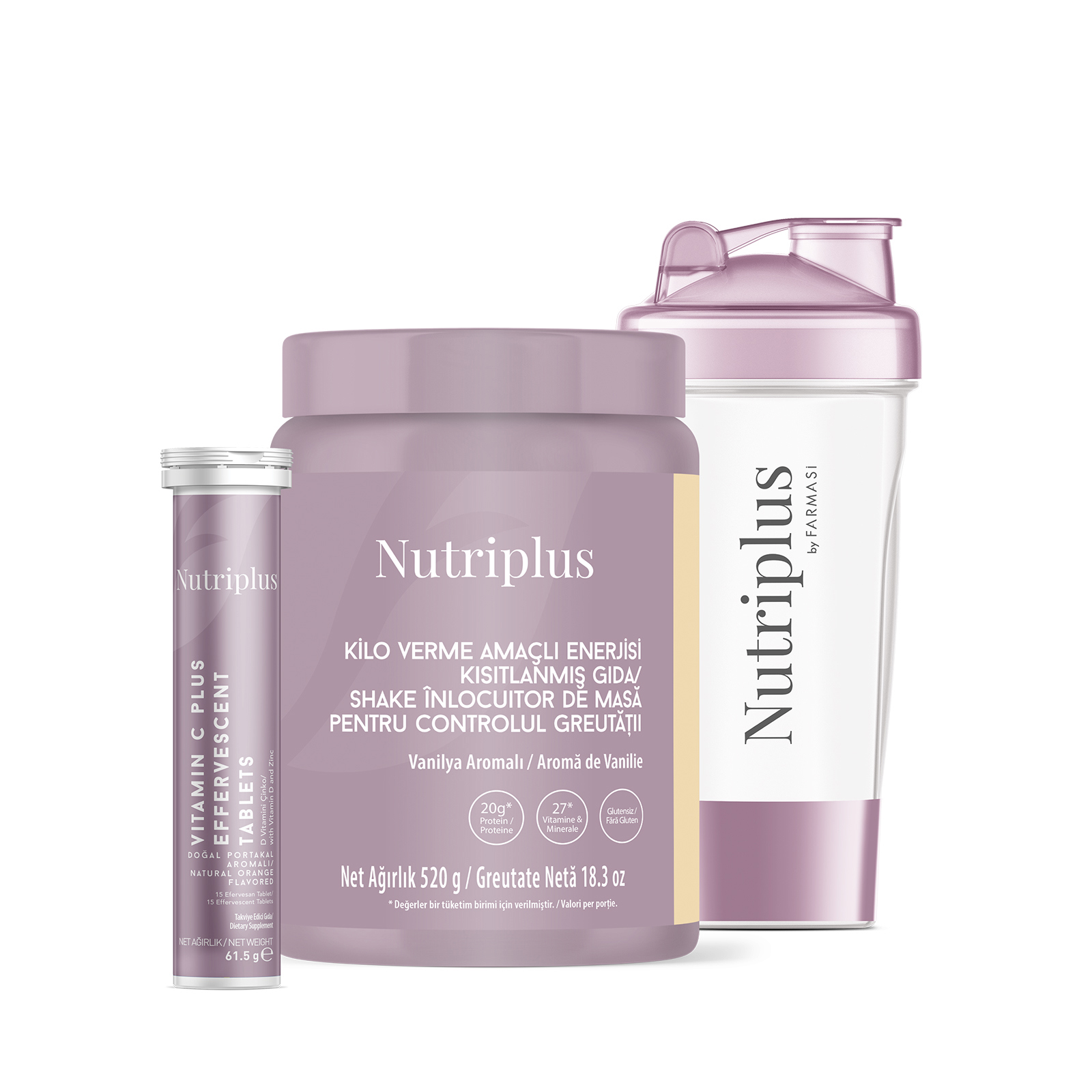 Nutriplus Set pentru ingrasat - Vanilie - Produse Nutriplus ingrasare