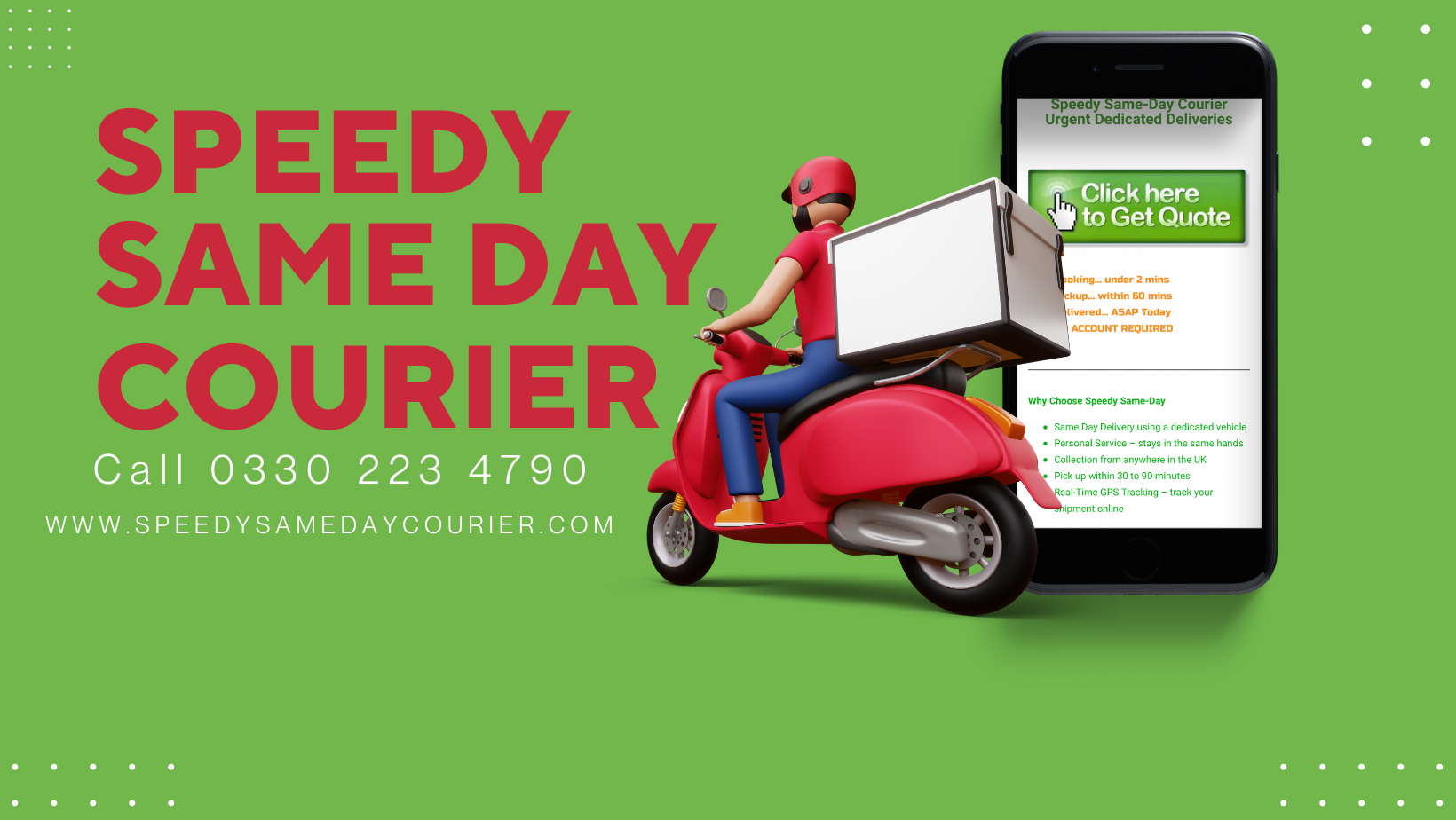 Courier Quote - Looking for a Speedy Sameday Delivery