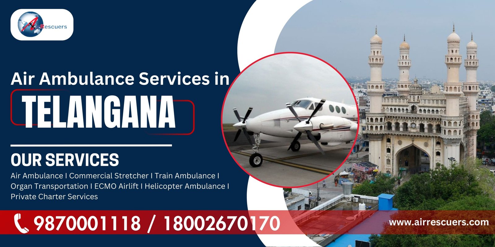 Air Ambulance Services In Telangana – Air Rescuers
