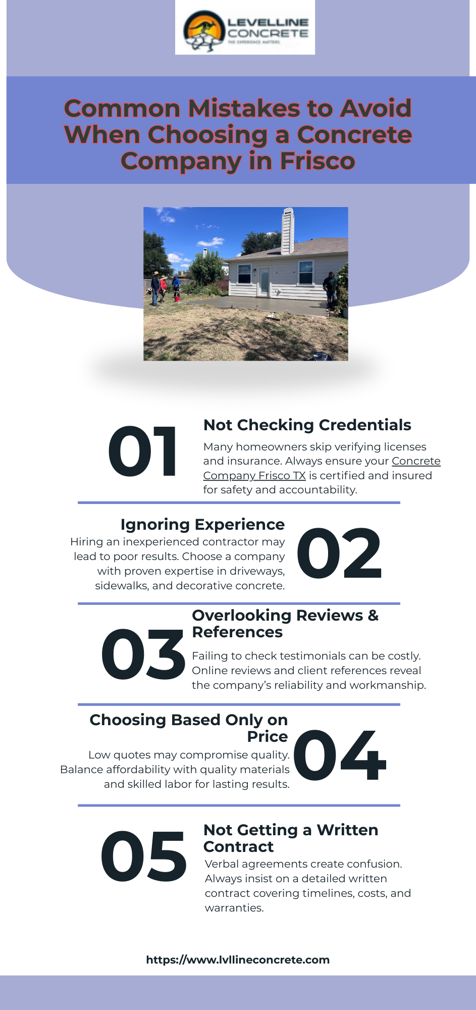 Common Mistakes to Avoid When Choosing a Concrete Company in Frisco - Levellineconcrete - Medium