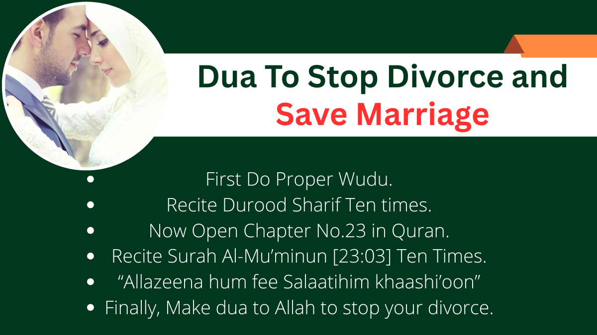 Dua To Stop Divorce and Save Marriage – Halal Dua For Love Problem Solution.