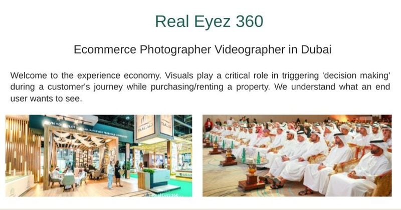 Ecommerce Photographer Videographer in Dubai