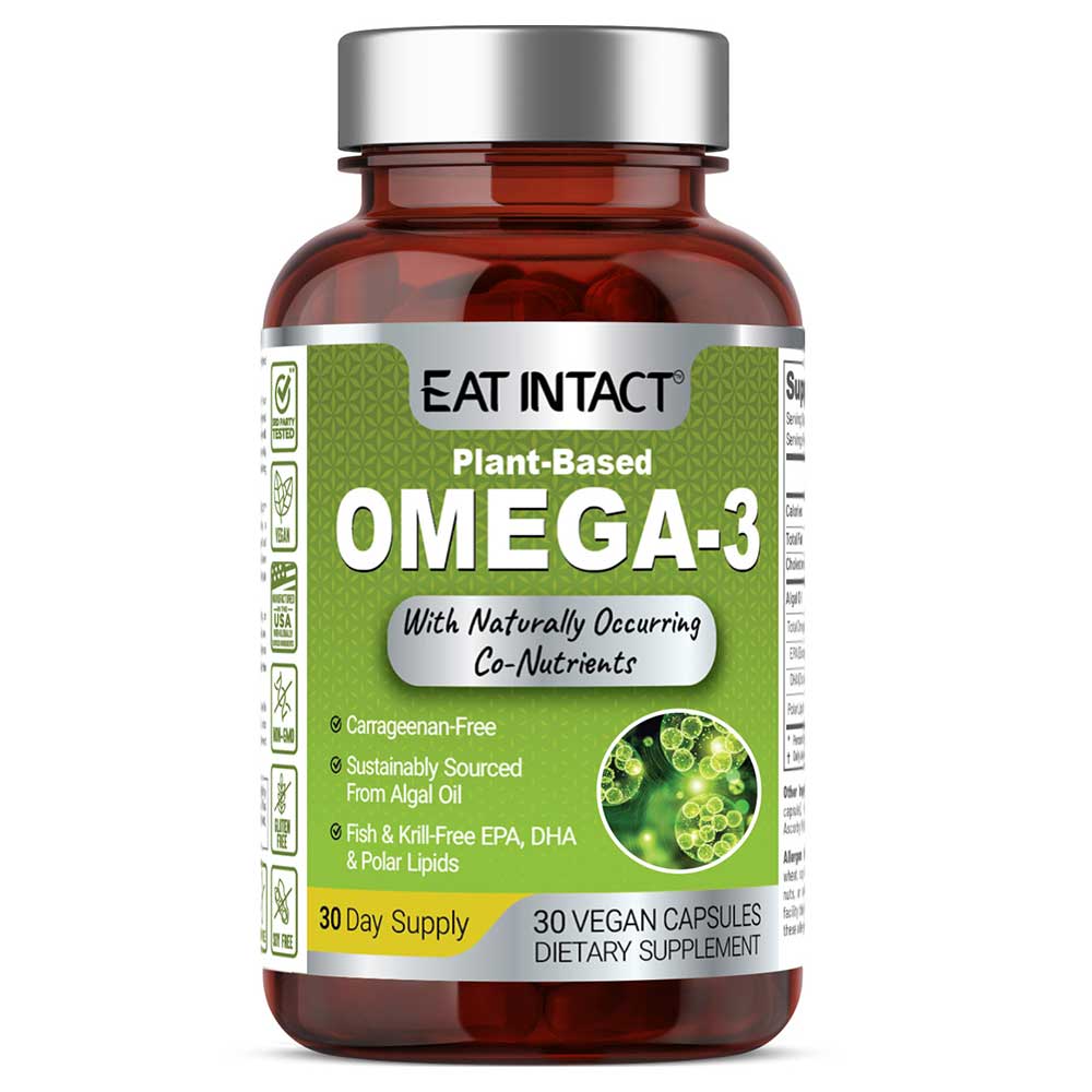 Plant-Based Omega-3, Unconcentrated EPA & DHA with Naturally Occurring Polar Lipids - Eat Intact