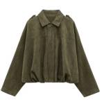 Suede cropped bomber jacket Profile Picture