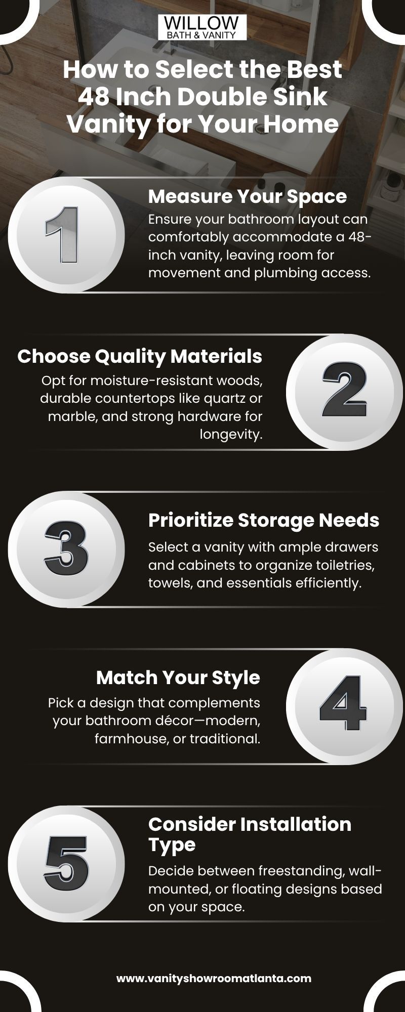 How to Select the Best 48 Inch Double Sink Vanity for Your Home