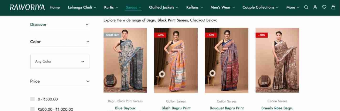 Bagru Block Print Saree Cover Image