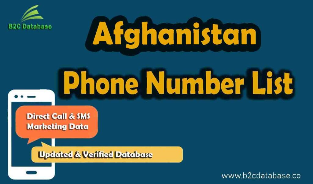 Afghanistan Phone Number List | B2C Database