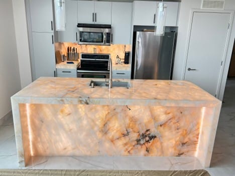 underlit quartz countertops