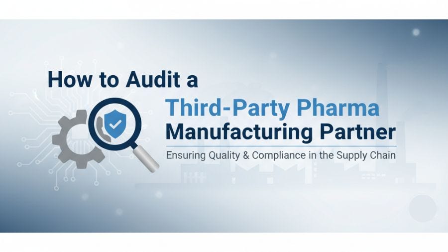 How to Audit a Third-Party Pharma Manufacturing Partner | Medium