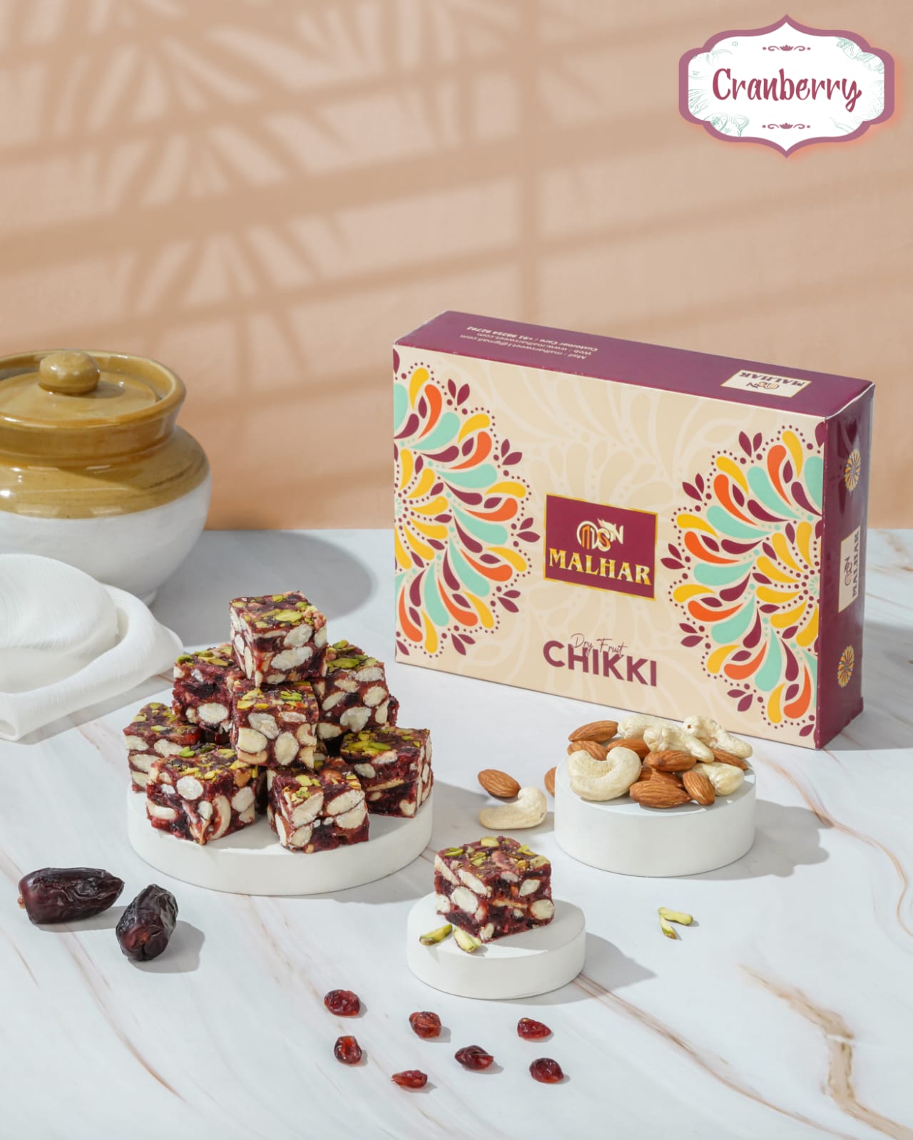 Buy Cranberry Dry Fruit Chikki Online In Mumbai, Chennai, hyderabad, Bengaluru
