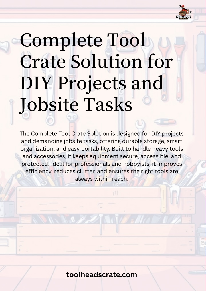 PPT - Complete-Tool-Crate-Solution-for-DIY-Projects-and-Jobsite-Tasks.pdf PowerPoint Presentation - ID:14709104