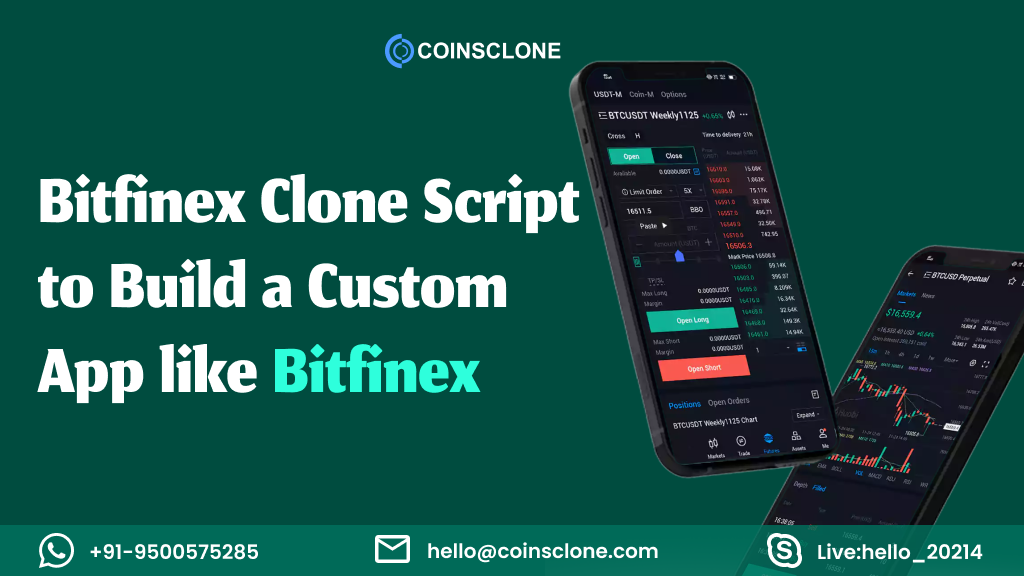 Bitfinex Clone Script | Create BitFinex-Like Crypto Exchange App