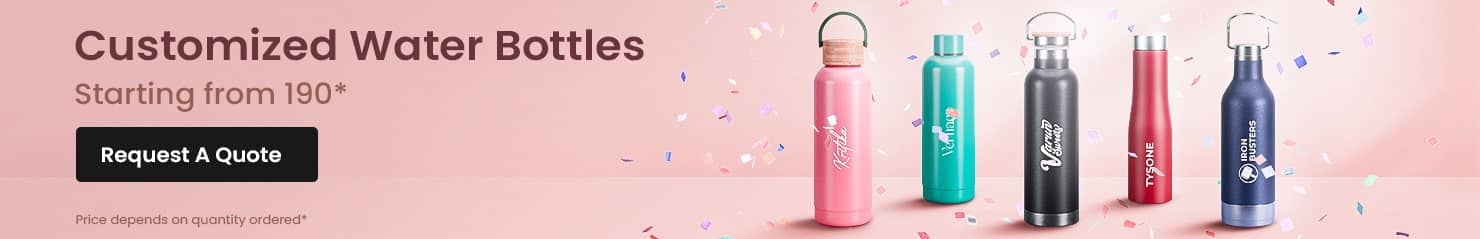 Customised Water Bottle Printing Online | Personalize Bottles with Logo or Name | ARC Print