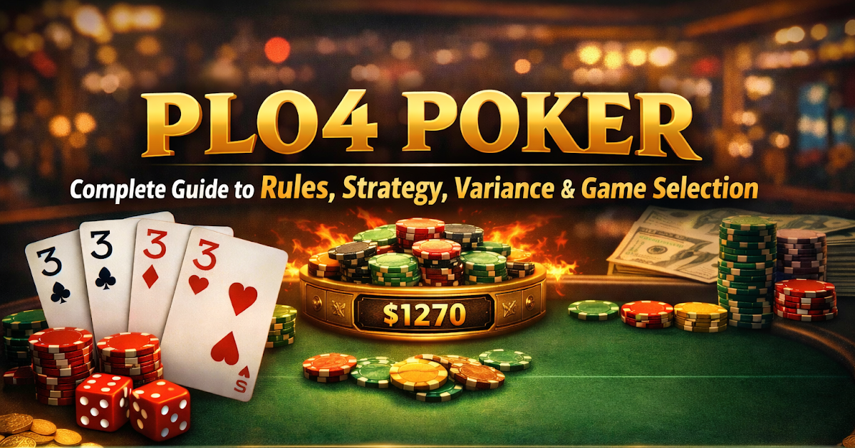 PLO4 Poker: Complete Guide to Rules, Strategy, Variance, and Game Selection