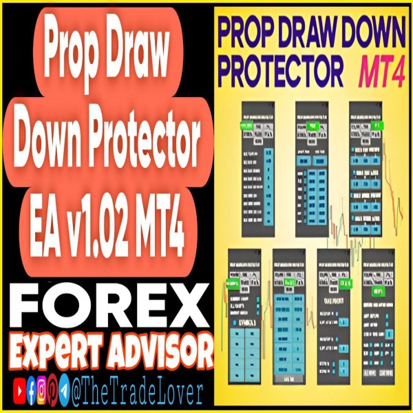 Prop DrawDown Protector EA v1.02 MT4 (Works on Build 1444+) | Forex Robot | MT4 Expert Advisor - The Trade Lovers