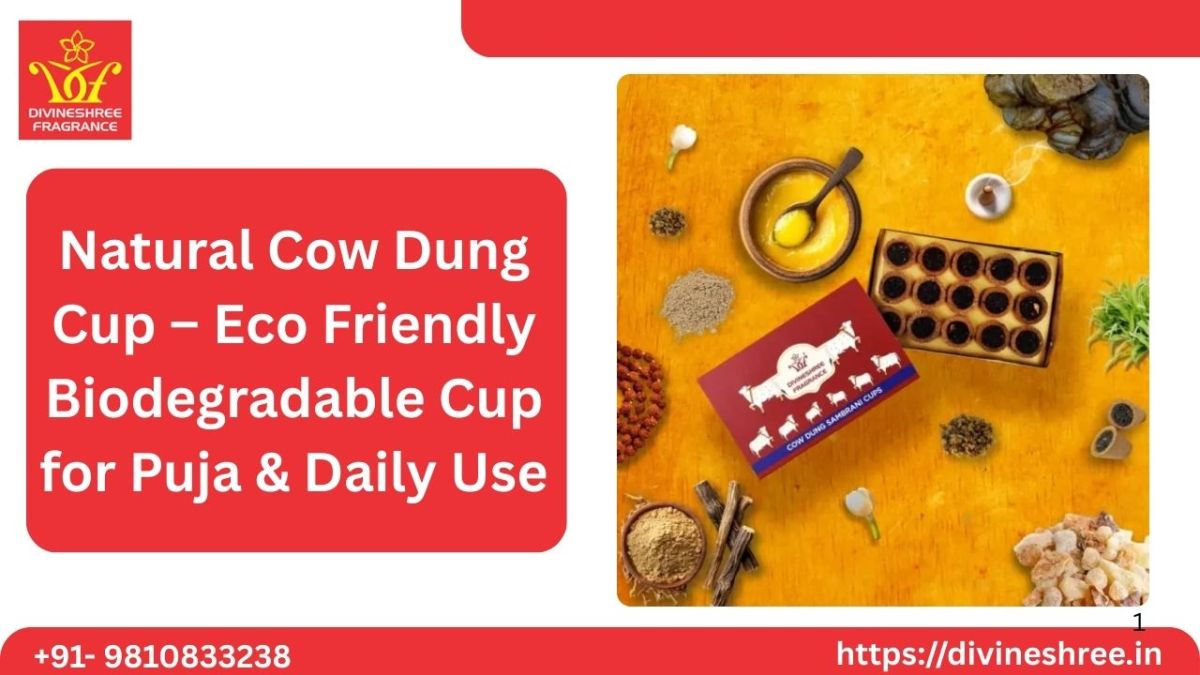 Natural Cow Dung Cup – Eco Friendly Biodegradable Cup for Puja & Daily Use – Divineshree Fragrance