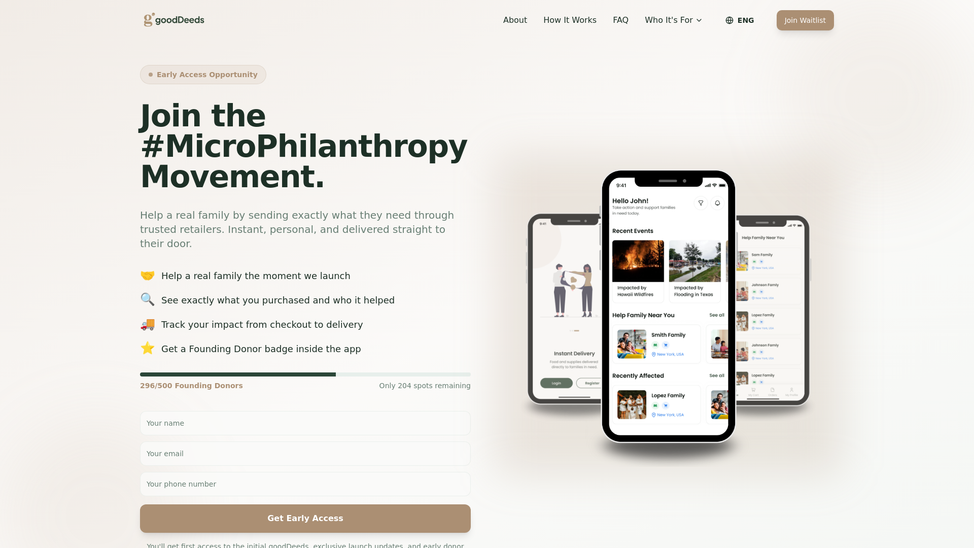 goodDeeds | Instant Micro-Philanthropy