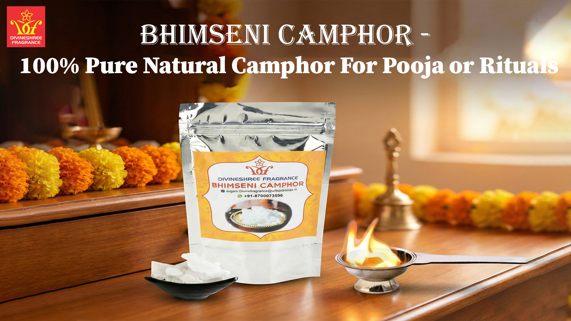 Bhimseni Camphor – 100% Pure Natural Camphor For Pooja or Rituals