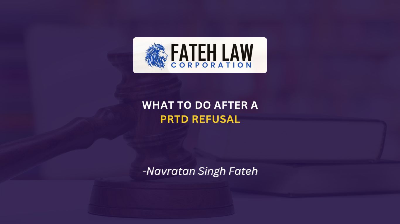 PRTD Refused Outside Canada? You May Still Save Your Permanent Residency Through an Appeal - Fateh Law Corporation