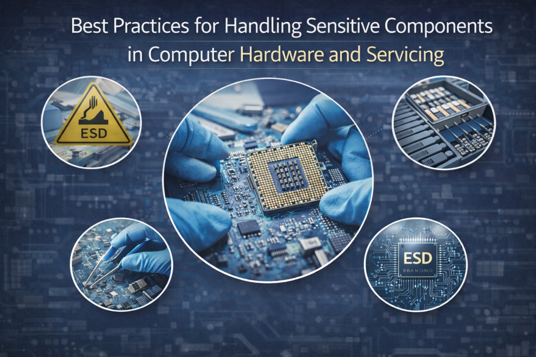Best Practices for Handling Sensitive Components in Computer Hardware and Servicing
