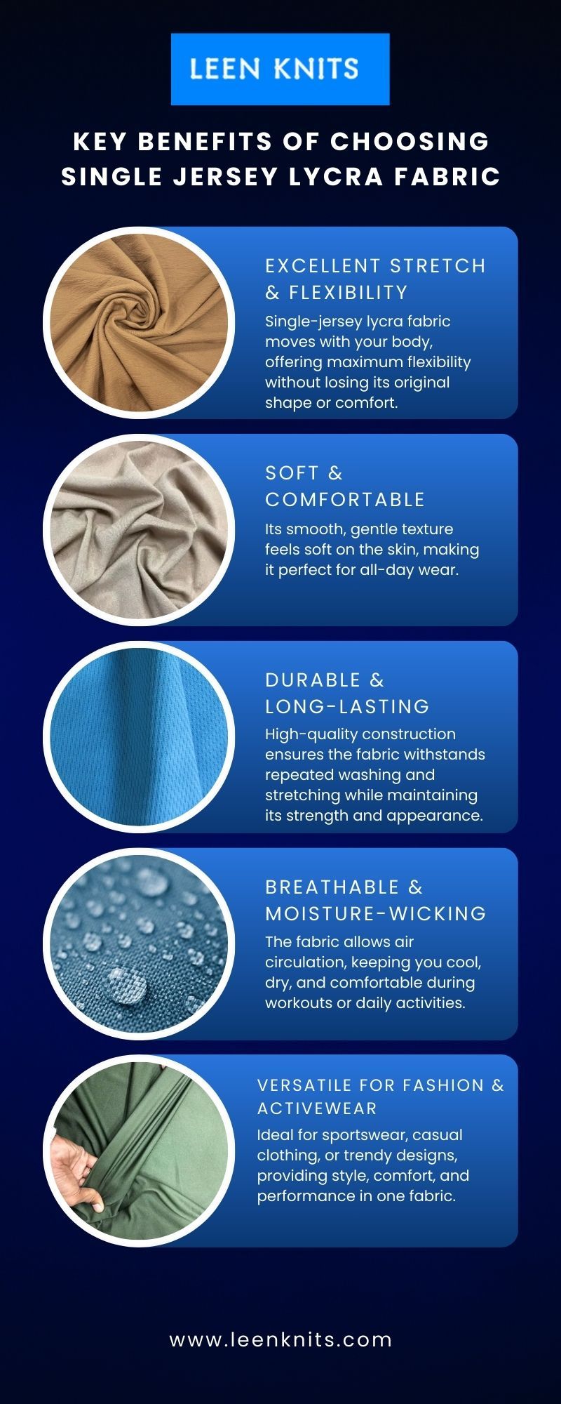 Leen International Fabrics Pvt. Ltd — Key Benefits of Choosing Single Jersey Lycra...