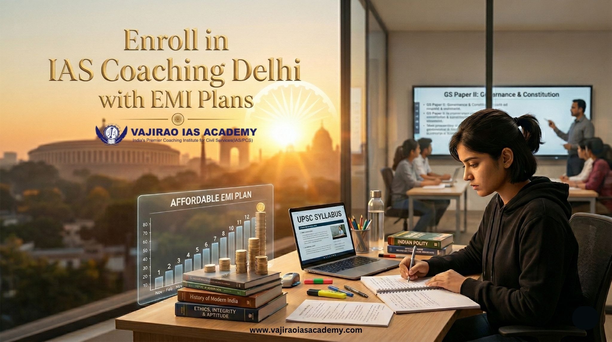 Enroll in IAS Coaching Delhi with EMI Plans