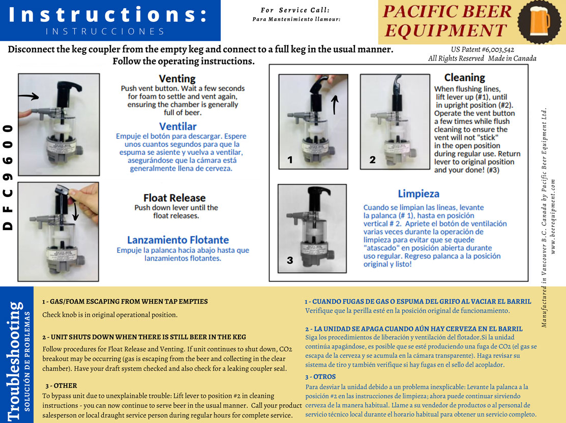 DFC9600 Instructions | Beer Fob