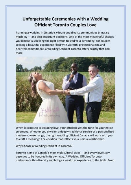 Unforgettable Ceremonies with a Wedding Officiant Toronto Couples Love.pdf