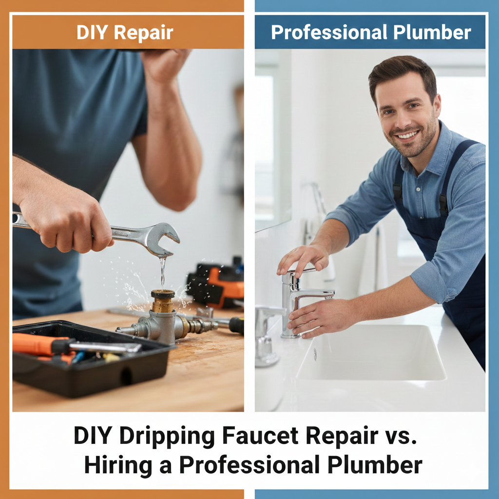 DIY Dripping Faucet Repair vs Professional Plumber Guide