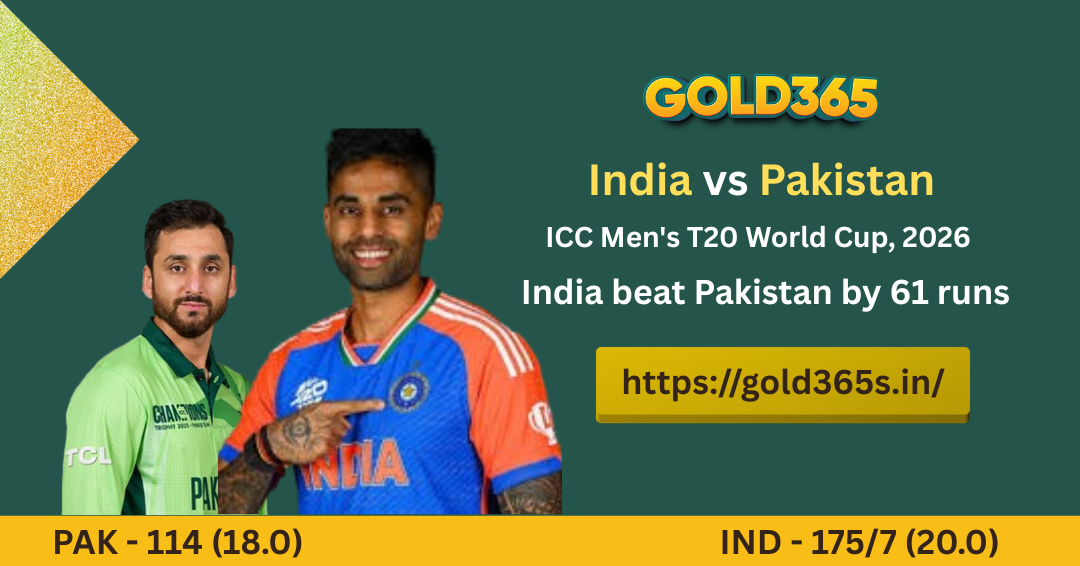 India vs Pakistan T20 World Cup 2026 Match Report | Gold365 - gold365