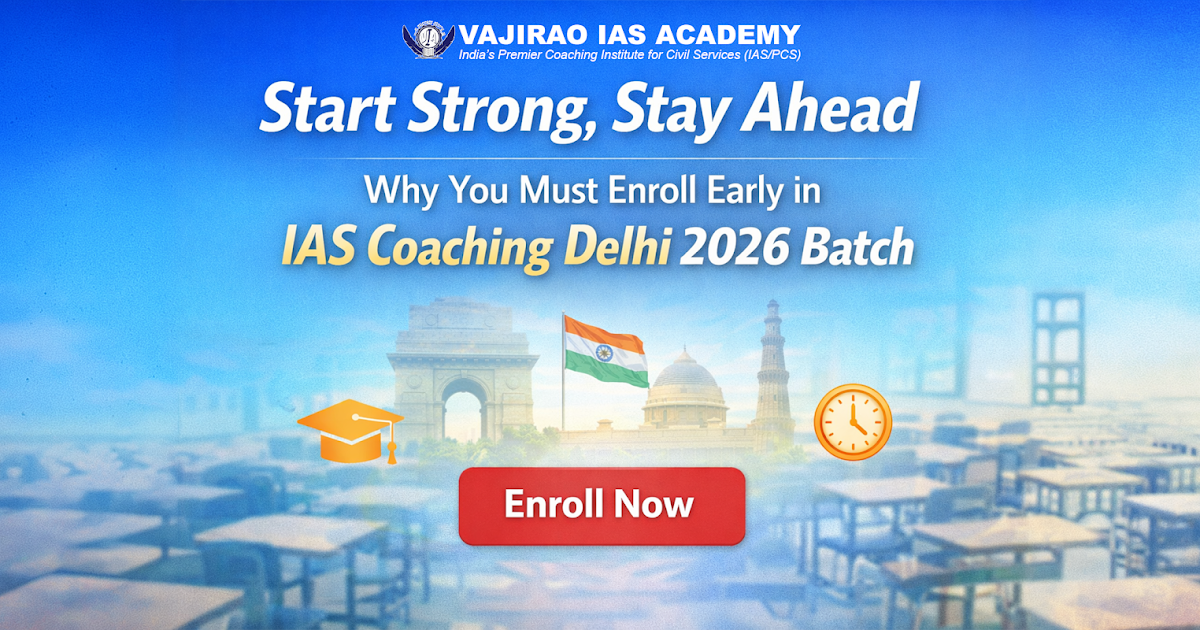 Start Strong, Stay Ahead: Why You Must Enroll Early in IAS Coaching Delhi 2026 Batch