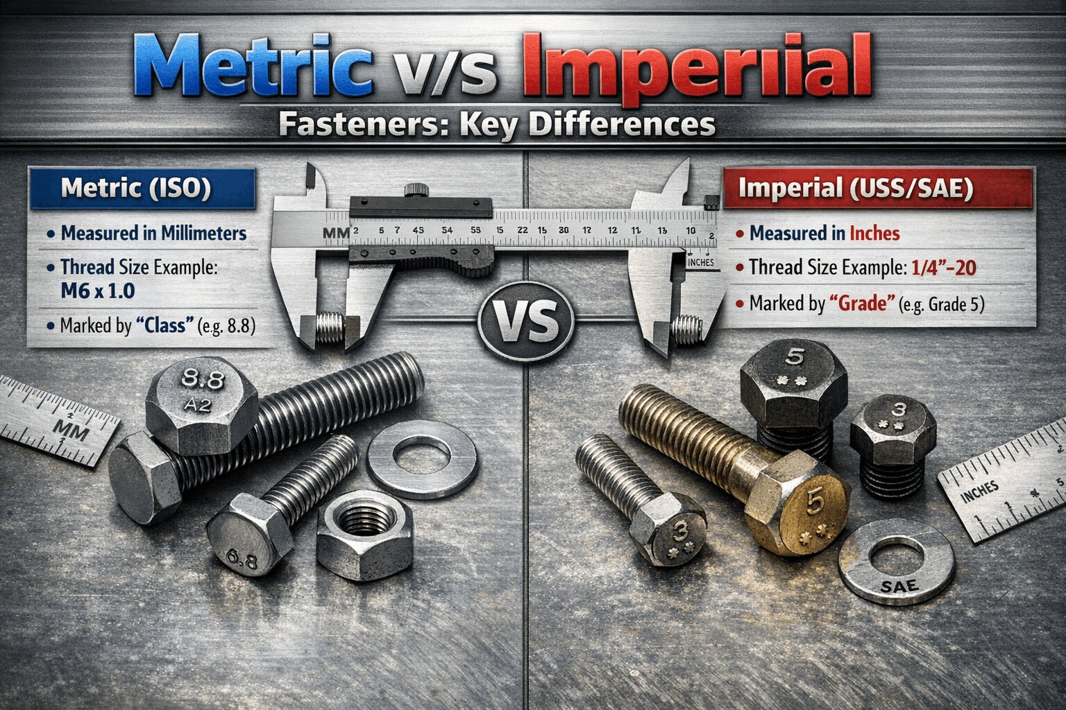 Metric v/s Imperial Fasteners: Key Differences - RPPL