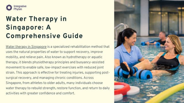 Water Therapy in Singapore: A Comprehensive Guide | PDF