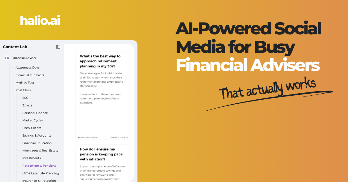 UK Financial Advisers | Halio AI | AI-Powered Social Media for Busy Professionals