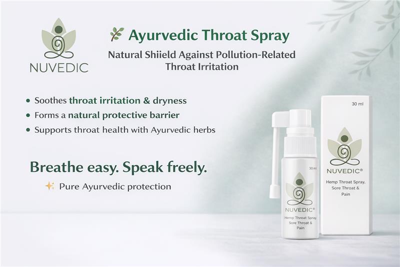 Ayurvedic Throat Spray for Pollution Relief | Nuvedic