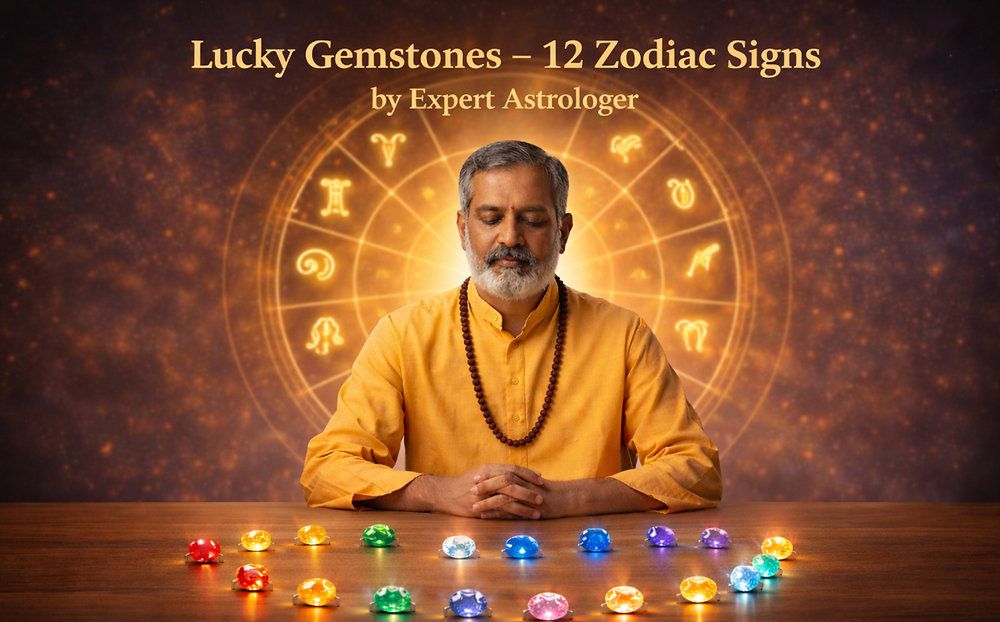 Lucky Gemstones - 12 Zodiac Signs by Expert Astrologer