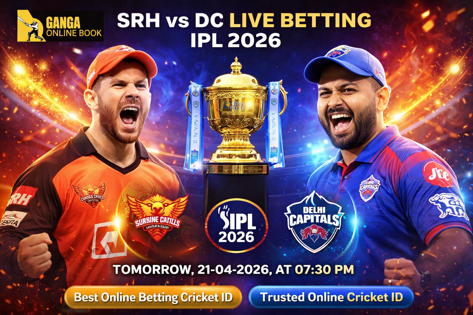 SRH vs DC Betting IPL 2026 – Best Online Betting Cricket ID