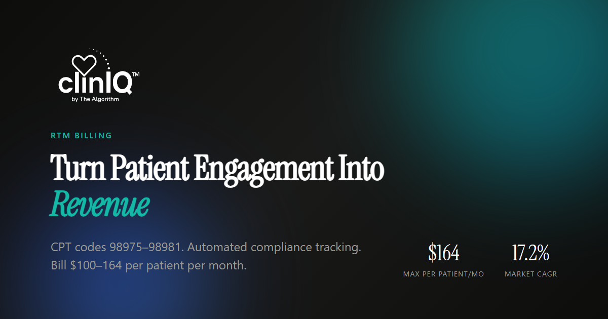 RTM Billing Software | Remote Therapeutic Monitoring Platform | clinIQ | clinIQ