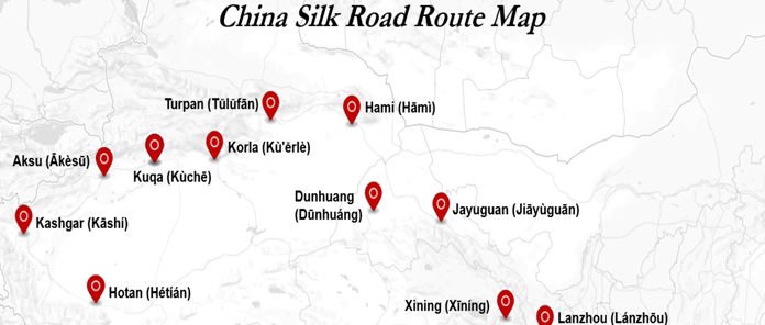 China Silk Road Map-Luxury Train Travel Stories & Guides-Train Of Glamour