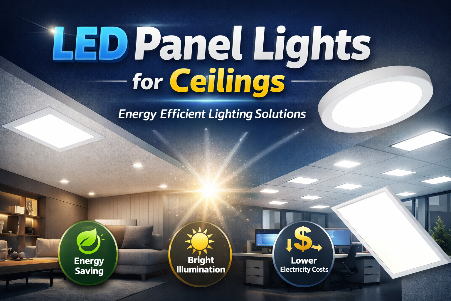LED Panel Lights for Ceilings | Lighting Solutions | Bib.az