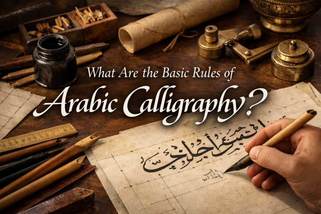 What are the basic rules of Arabic calligraphy?