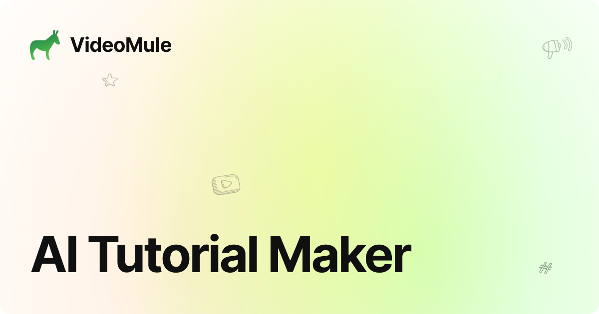 Free AI Tutorial Video Maker - Step-by-Step Video Guides