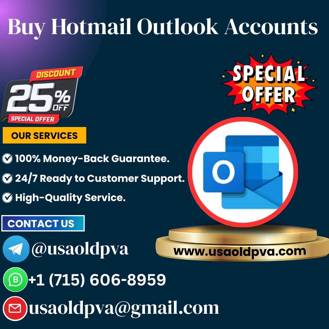 Buy Hotmail Outlook Accounts - 100% Verified & Fast Delivery.